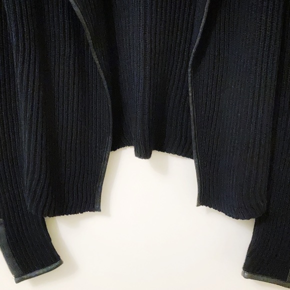 Lucky Brand open black cardigan with trim - Picture 8 of 11